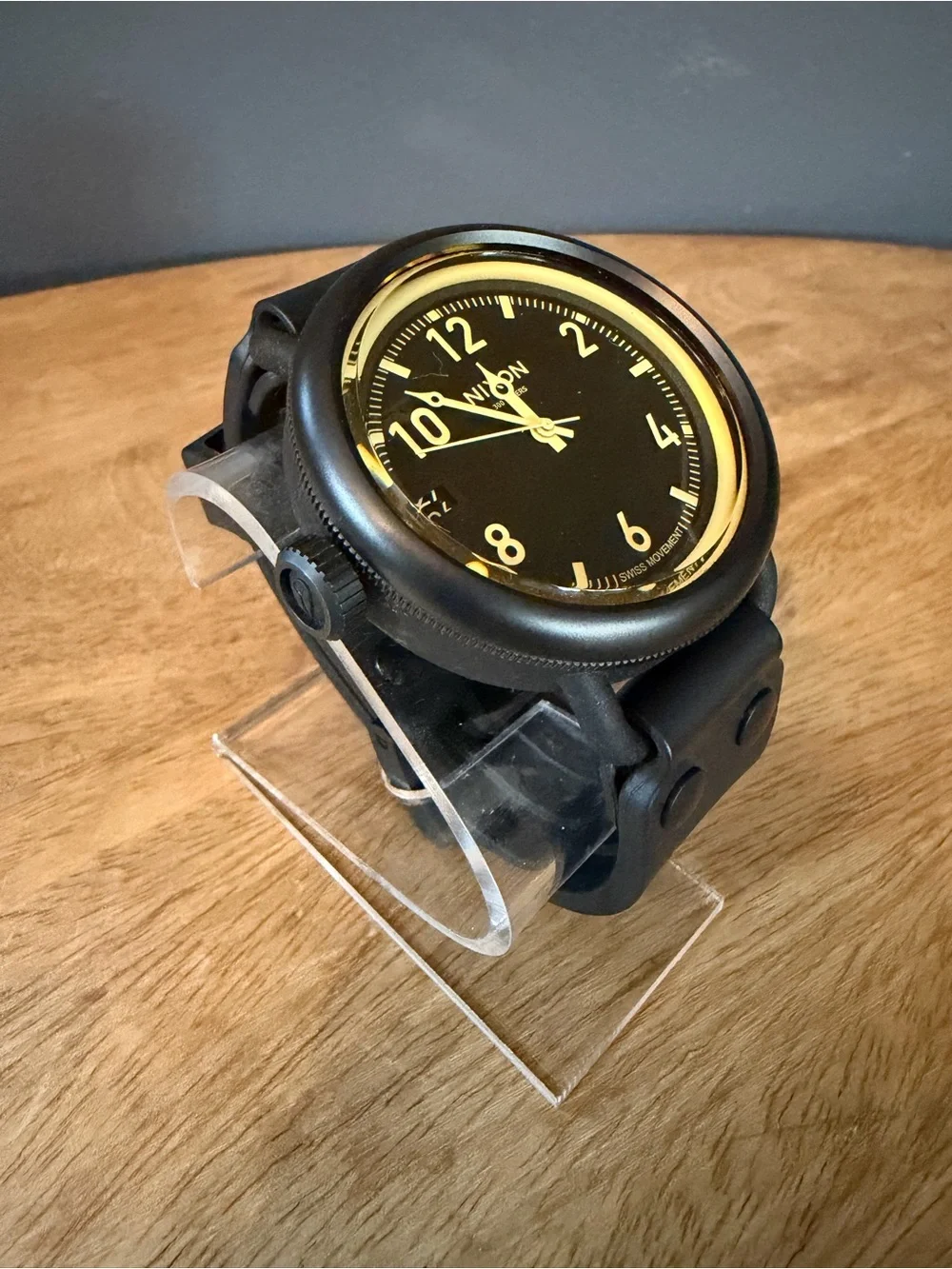 Nixon The October Black Watch with Gold Accents